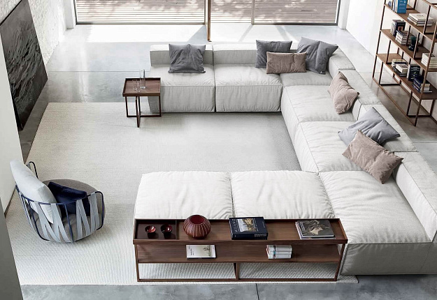 П-образный бескаркасный белый диван Фри в гостиную, модульный диван на заказ за 30 дней